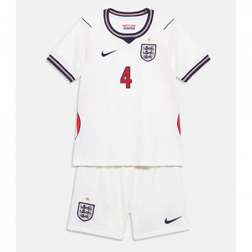 Engleska Declan Rice #4 Domaci Dres za Dječji SP 2026 Kratak Rukavima (+ kratke hlače)